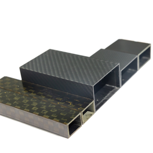 Twill Plain Carbon Fiber Square Tube Ống vuông Ống vuông bện bằng sợi carbon